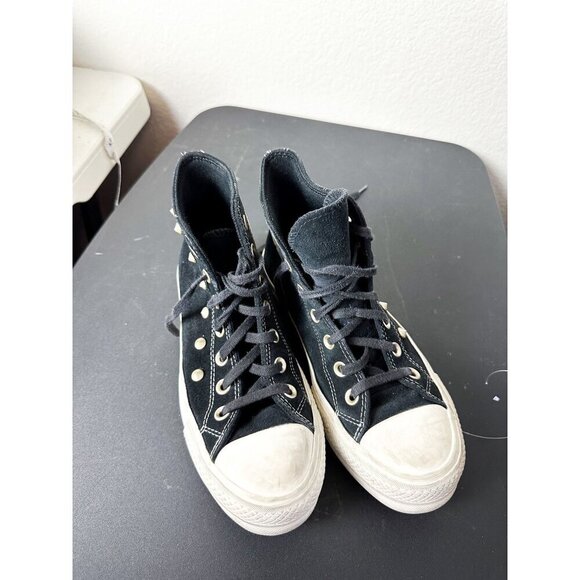 Converse Chuck Taylor All Star Suede Studs Lift Platform Hi Shoes Womens 6.5 - Picture 8 of 8